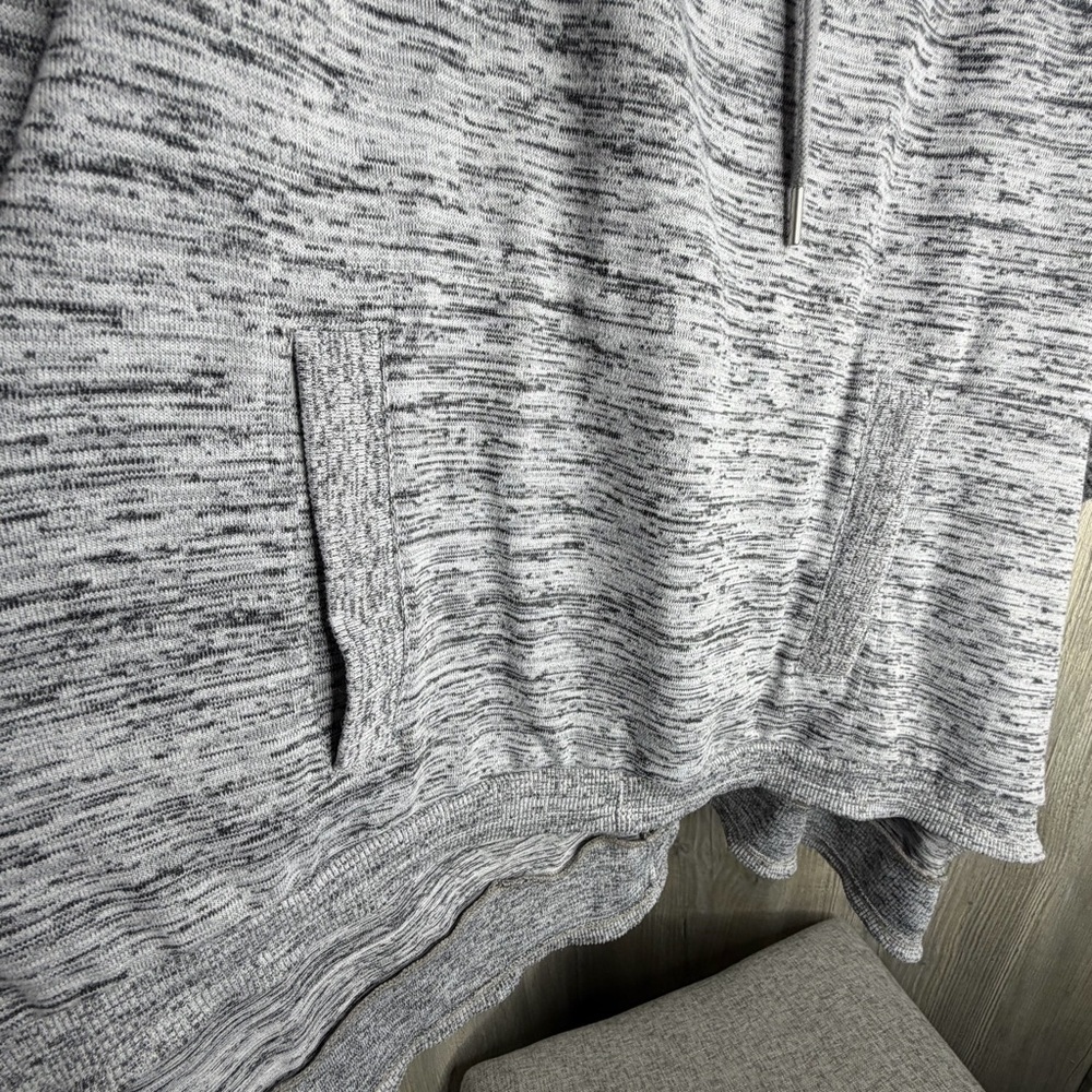 Athleta Blissful Hooded Poncho Sweatshirt Grey Heathered - Picture 6 of 7